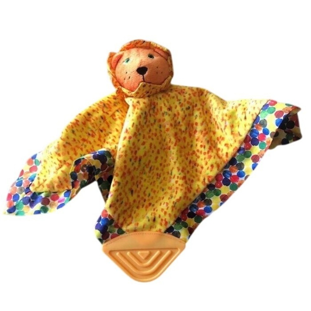 World of Eric Carle Lion Lovey Security Blanket Teether Rainbow Polka Dot Plush